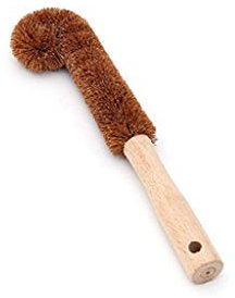YFairy Cleaning Brush with Wooden Handle, Kitchen, Coconut Fiber Solid Bristles, Dish Bottle Scrub Wash Tool