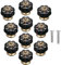 POFET 10pcs Ceramic Door Knobs Vintage Pumpkin Cabinet Drawer Pulls Cupboard Handles Furniture Home Decoratin Black
