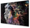 murando - Wandbilder XXL Tiere 90x60 cm 1 tlg - Wand Deko Leinwandbild Leinwand Bilder Bilder Wohnzimmer Bild Schlafzimmer Leinwandbilder Wandbild Groß - Löwe Abstrakt Schwarz und Bunt g-C-0269-b-a