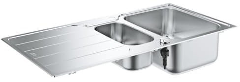 GROHE K500 Stainless Steel Stainless Steel Sink with Drainer Stainless Steel 31572SD1