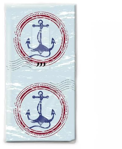 10 Taschentücher Blauer Anker im Rettungsring