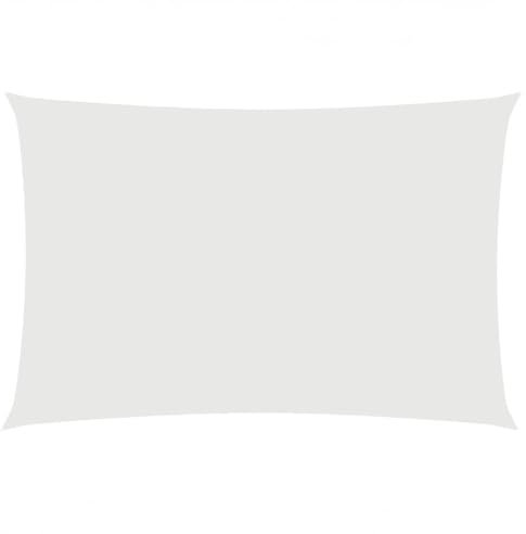 vidaXL Sonnensegel Wasserfest Sonnenschutz Windschutz Sonnendach UV Schutz Garten Terrasse Balkon Oxford-Gewebe Rechteckig 2x4m Weiß