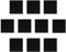 Larcele 10 Pieces Mini Building Blocks Base Plates, Board Only for Our Mini Blocks, Compatible with Most Brand JMDB-02 (Square,Black)