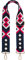 styleBREAKER Taschen Schulterriemen verstellbar mit Buntem Ethno Muster, Wechsel Taschengurt, Karabiner, Handyband 02013024, Farbe:Rot-Blau-Weiß