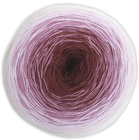Farbverlaufsgarn Bobbel 4-fädig 1000m, Woolly Hugs Bobbel Cotton XXL color 607, zum Stricken oder Häkeln, 250g