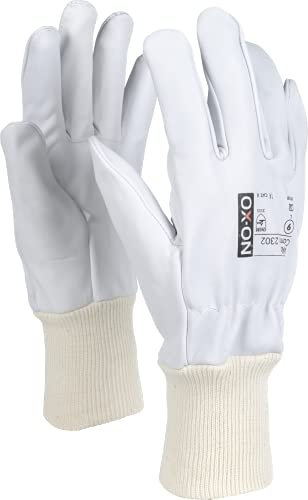 OX-ON HandschuhMan Vollleder Arbeitshandschuhe mit Gummibund, weiches Ziegenleder Gr. 8 bis 11, 1 Paar (1, 10/XL (Extra Large))