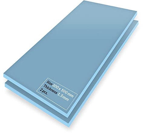 ARCTIC TP-3 Wärmeleitpad: Premium Performance Thermal Pad, 200x100x1,5 mm (stapelbar bis 2,0 mm ohne Leistungsverlust), 2 Stück - Hohe Leistung, sehr weich, Gap-Filler, Überbrückung von Unebenheiten