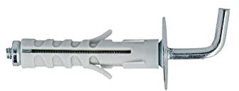 Tacos de nailon Ø 9 x 40 con gancho medio 1 kg.