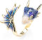 Glänzender Emaille-Drachen-Ring, verstellbar, offene Ringe, für Frauen, Männer, Punk, Gothic, Gold, Drachen-Fingerring, Geburtstag, Weihnachten, Neujahr, Festival, Party, Schmuck Nettes Design