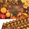 matches21 Hübsche Tischsets Platzsets Motiv abwaschbar Kürbisse Herbstlaub Zimtstangen auf Holz bunt 8er 43,5x28,5 cm
