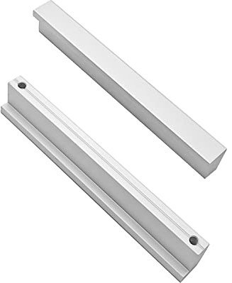 Qrity 2x Möbelgriffe Lochabstand 64mm Türgriffe Küchenstangengriff Schrankgriffe Schubladengriffe, Aluminiumlegierung, Silber