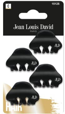 JEAN LOUIS DAVID - Lot de 4 Pinces à Cheveux - Tous Types de Cheveux - Coloris Aléatoire