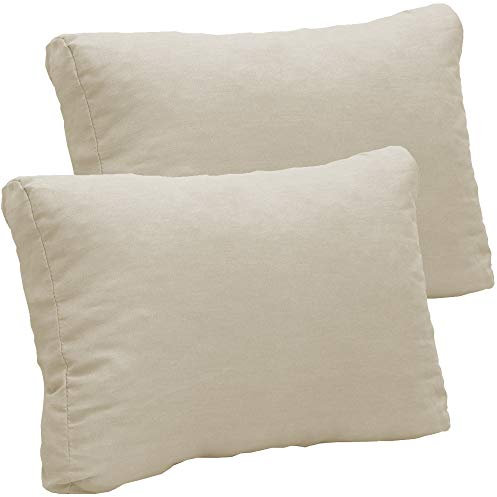 NYVI Loungekissen SmartLounge 2X Rückenkissen 60x40 cm Elfenbein - Premium Auflagen für Indoor und Outdoor - Rückenlehne für Rattanmöbel und Gartenmöbel