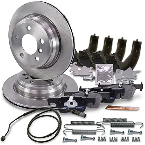 ATEC Germany Bremsenset Hinterachse inkl. Bremsscheiben Ø 300 mm Innenbelüftet + Bremsbeläge Hinten + Bremsbacken Kompatibel mit BMW 3er (F30, F80) (F34) (F31), 4er (F33, F83) (F32, F82) (F36)