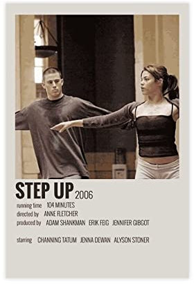 HDTS Film Step Up Vintage Leinwand Poster Wandkunst Dekor Druck Bild Gemälde für Wohnzimmer Schlafzimmer Dekoration Rahmen: 40 x 60 cm