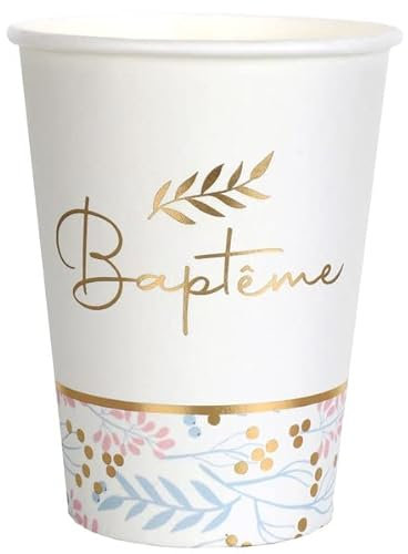 SANTEX 8014-99, Lot de 10 Gobelets Baptême