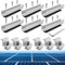 Anbte Kit di 6 Supporto per Pannello Solare 30mm/35mm Universali Pannelli Solari Z-Staffa Set di Moduli Guida Solare Pannelli Fotovoltaici in Alluminio,Altezza Profilo 25mm