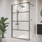 Badplaats B.V. Duschwand Essos 100 x 200cm Glas Duschabtrennung Schwarz - Walk-In Dusche Nano Duschtrennwand