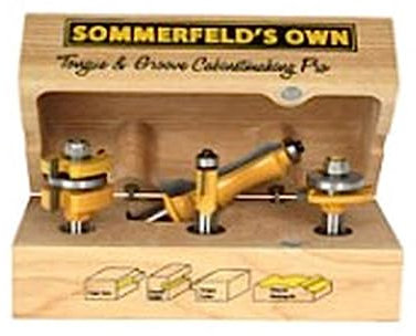 Sommerfeld's Nut & Groove Schrankbau-Set plus Gehrungsform-Bit, 1,27 cm Schaft für Schranktüren