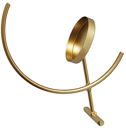 Warmhm 1 Stück Halbmond-Kerzenständer Aus Metall Dekorationen Für Zuhause Weihnachtskerzen Ständer Für Wachskerzen Teelichthalter Goldfarben Lange Kerzenständerplatte
