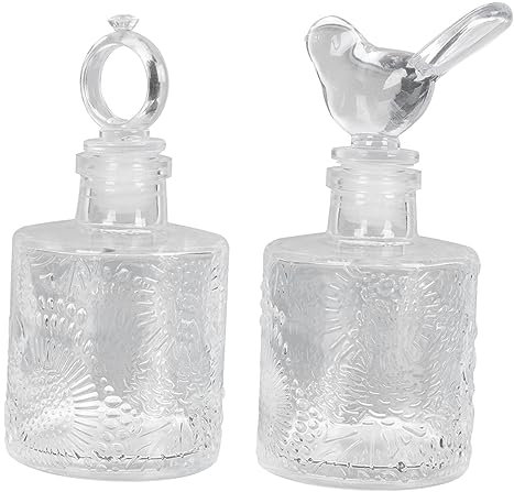 BESTonZON 2pcs American Style Aromatherapy Bottle Perfume Container for Bedroom Decor Delicate Glass Bottle Home Fragrance Function