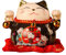 Maneki-Neko Glückskatze als Spardose, 11,4 cm Glückskatzen-Münzenbank Bringt Glück Gute Wünsche Glückskatze Spartopf Schreibtisch Dekoration, Geschenk(Schwarze Katze)