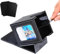 Venssu MTG Deck Box mit Commander-Anzeige, TCG Deckbox für 100 doppelt gesleevte Karten, PU-Leder Magnet Sammelkarten Box mit 2 Trennwänden,1 Toploader (Schwarz und Grau)