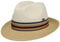 Lipodo Chapeau en Paille Corinaldo Bogart Homme - Made in Italy de Soleil avec Ruban Gros Grain Été Printemps-été - XL (60-61 cm) Blanc crème