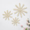 YiYa Juego de 3 Cestos Mimbre Decoración Pared Adornos de Paja para Pared Decoracion pared Rustica para Pared Decoración Bohemia para Decoración de Pared Sala de Estar o Dormitorio