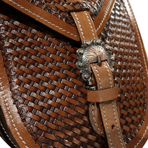 Bisaccia In Cuoio Da Pomo Silver Horse, Accessori Essenziali per Cavalieri ed Amazzoni, Perfette per Ogni Tipo di Monta e Stile di Sella, Sia Western che Tradizionale