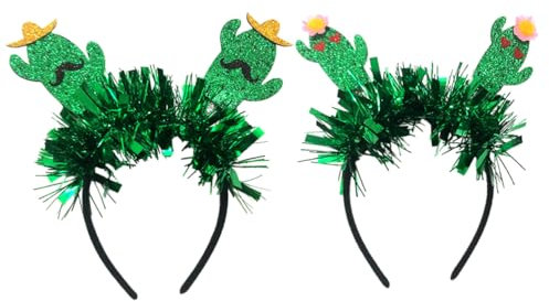 WOONEKY 2stücke Kaktus Haarschmuck Kreative Haarreifen Für Cosplay Und Partys Langlebig Und Bequem Niedliches Design Für Besondere Anlässe Grün