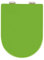 Giural Abattant De Toilette en Forme De D, Abattant WC avec Frein De Chute, Soft Close, Lunette WC avec Charnière Métallique, Démontage Rapide, Facile À Nettoyer,Vert
