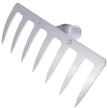 KONTONTY 1 Râteau De Jardin Outil De Jardinage Agricole Râteau À Gazon pour Ameublir Le Sol sans Manche