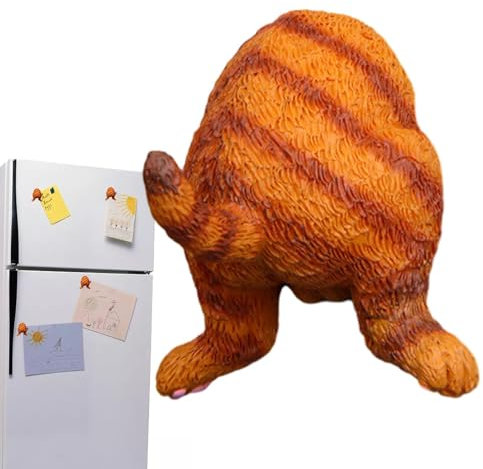Magnetic 3D Cat Butt Magnets - Decorative Fridge Magnets Animal Tail Keychain Resin Funny for Cat Lovers | Whimsical Fridge Decoration, Cute