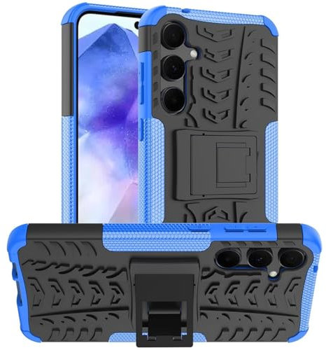 Verco Schutzhülle für Samsung Galaxy A55 5G Hülle, Armor Outdoor Handyhülle für Samsung A55 5G Case Panzer Hardcase [Cover geeignet für Baustelle], Blau
