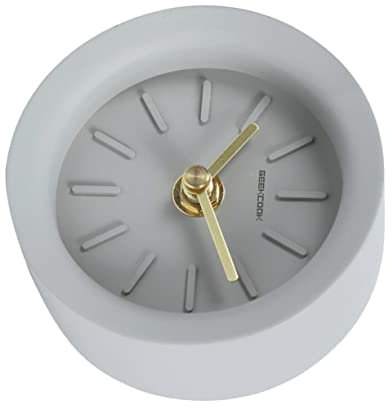 PRETYZOOM Industriellen Stil Stumm Tisch Uhr Messing Zeiger Hellgrau Batterie Für Home Office Decor