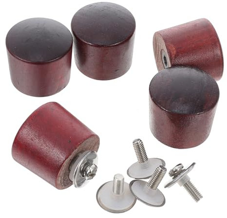 Cabilock 5sets Wood Pot Lid Handle Replacement Heat-Resistant Cookware Lid Knobs for Kitchen Frying Pan Cover