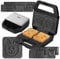 ZEEGMA ROTEE CHEF MULTI Grille-pain Multifonction 800 W 5 en 1, pour Griller le Pain, les Gaufres, les Sandwichs et les Biscuits, Toaster, Plaques Anti-adhésives, Protection contre la surchauffe