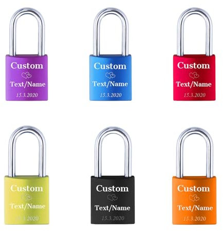 EinzigGeschenk Schloss mit Gravur - Einzigartiges Personalisiertes Liebesschloss mit Gravur - Romantisches Geschenk für Paare - Perfect für Valentinstag oder Jubiläen