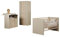 trendteam smart living - Berry - Babyzimmer Komplett-Set - Beige/Eiche - modernes Babyzimmer-Set bestehend aus Kleiderschrank, Babybett und Wickelkommode - Bett höhenverstellbar von 19 auf 51,8 cm