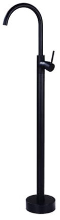 DECAKE Robinet mitigeur de Baignoire sur Pied Robinet autoportant Mitigeur monocommande pour Baignoire Chaude et Froide en Laiton Robinet mitigeur de Baignoire sur Pied Noir