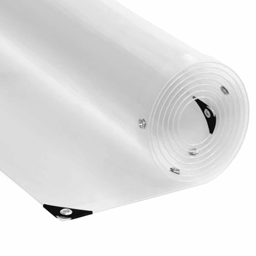 Gecheer Telone Trasparente con Occhielli 4x6 m in PVC,Telone,Teloni,Telo Impermeabile,Telo di Protezione da Giardino Antistrappo,Telone di Copertura Impermeabile,Telone Impermeabile,P4018608