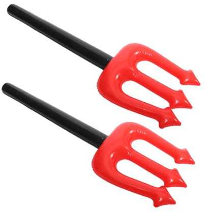 ULTECHNOVO 2 Stück Aufblasbare Heugabel-stütze Zubehör Für Dämonenkostüme Mistgabel Kostüm Halloween Heugabel Dämon Heugabel Halloween-Teufel-zubehör PVC