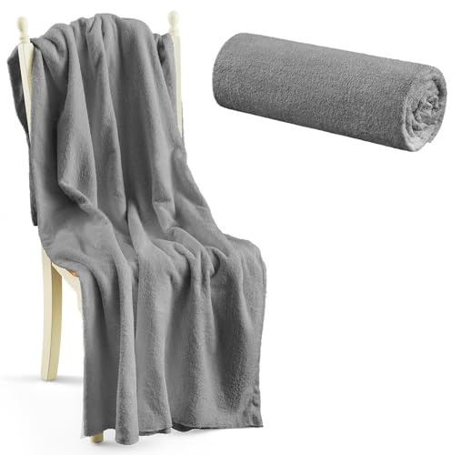 HunnmingRe 35 x 70 Inch Sauna Blanket Insert Towel for Inside Soft Reusable Infrared Sauna Towel Blanket Organic Cotton Absorbent Accessories (Gray)