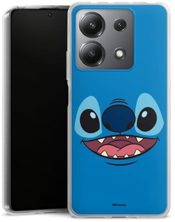 DeinDesign Silikon Hülle kompatibel mit Xiaomi Redmi Note 13 5G Case transparent Handyhülle Lilo & Stitch Disney Offizielles Lizenzprodukt