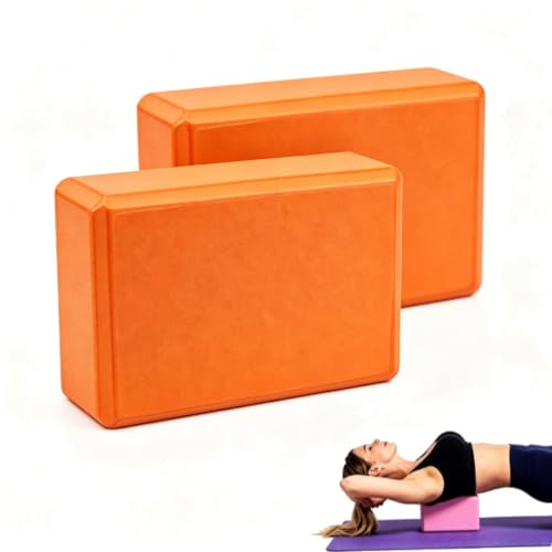 Yoga-Blöcke, 2 Stück, hochdichter EVA-Schaum, Yoga-Steine mit abgeschrägten Kanten, rutschfeste, leichte Unterstützung für Yoga, Pilates, Stretching und Flexibilität