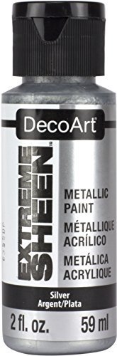 DecoArt Americana Extreme Sheen Jar of Paint, Acrylic, Silver, 59 ml (Pack of 1)