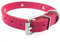 HELLOYOUNG Pet Dog Supplies Alligator PU Leder Knochen Pet Halskette Zubehör Pet Supply Hundehalsband für kleine mittelgroße Hunde 80124 (Rose Red)