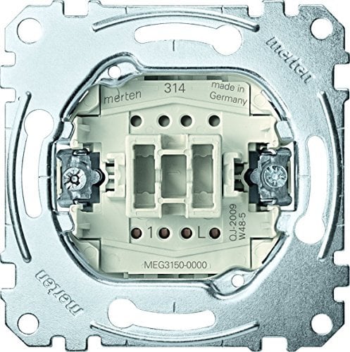 Merten 3x Taster Schliesser 1pol. 10A AC250V (Drucktaste, Auf-Auf-An, Arbeitskontakt)