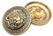 10PCS Kleidung Knöpfe - Mode Lion Head Sewing Button Runde geformte Metallknopf-Set für Männer Frauen Blazer, Mantel, Uniform, Hemd, Anzug und Jacke (Gold, 20mm)